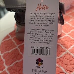 Lug Swizzle Mini Jewelry Case Silver-NWT